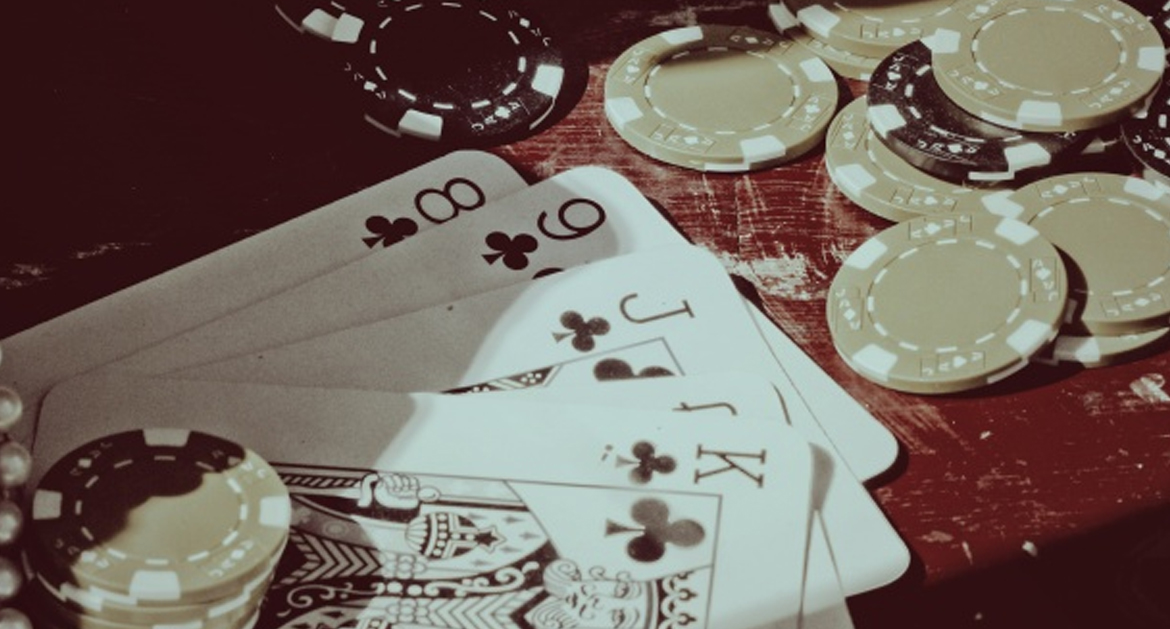 Poker hand en fiches