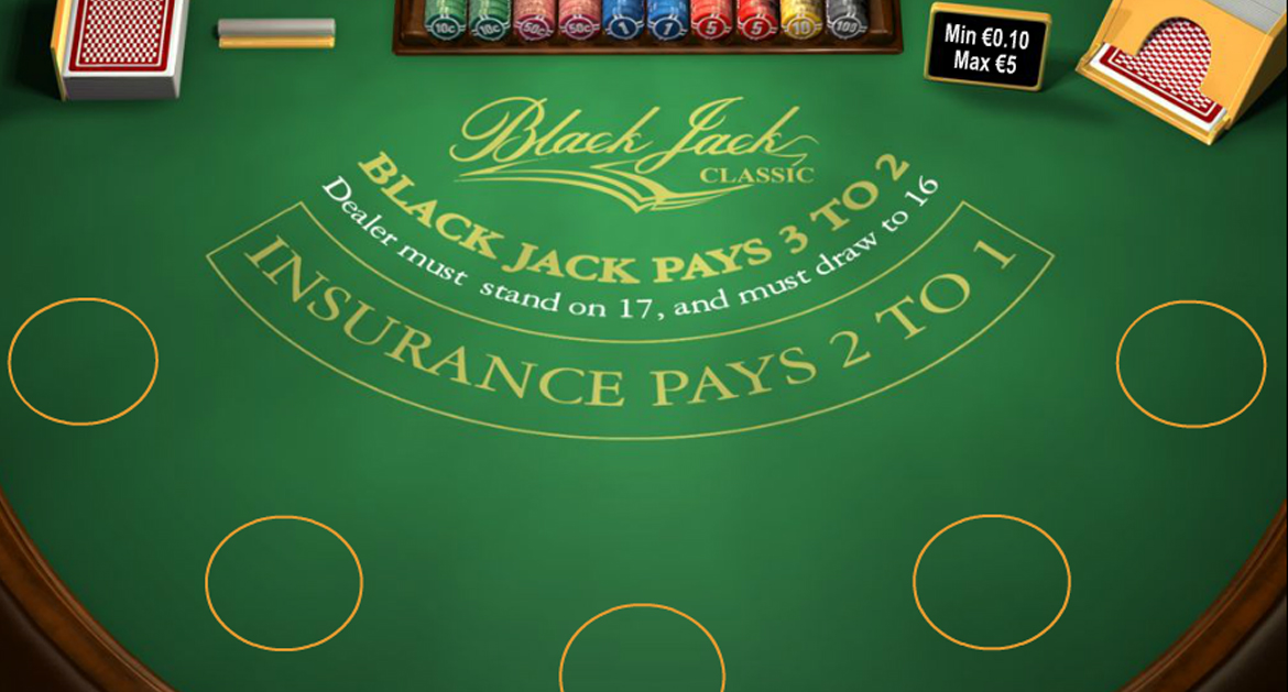 NAS kapot GG Blackjack tafel